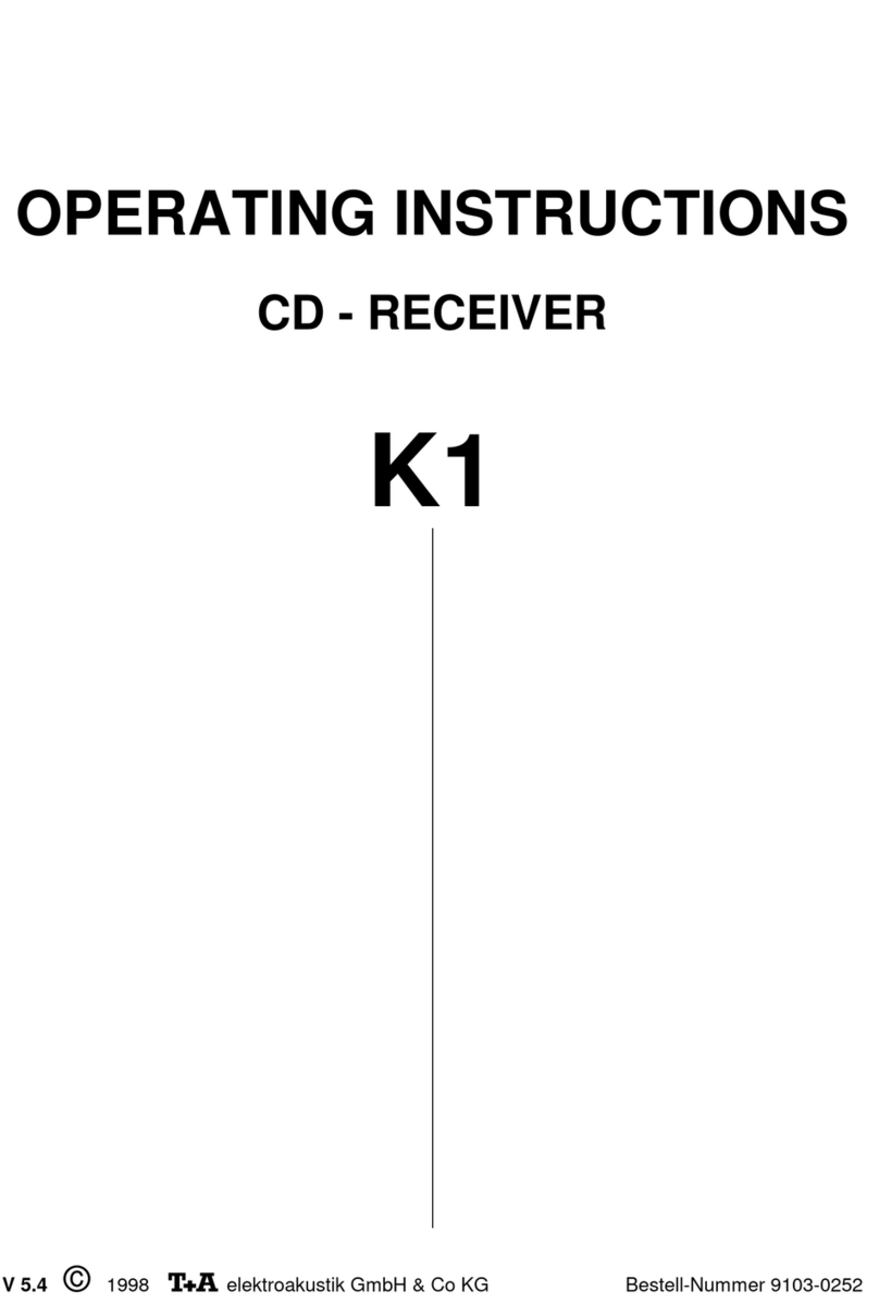 T+A Elektroakustik K1 CD-RECEIVER User manual