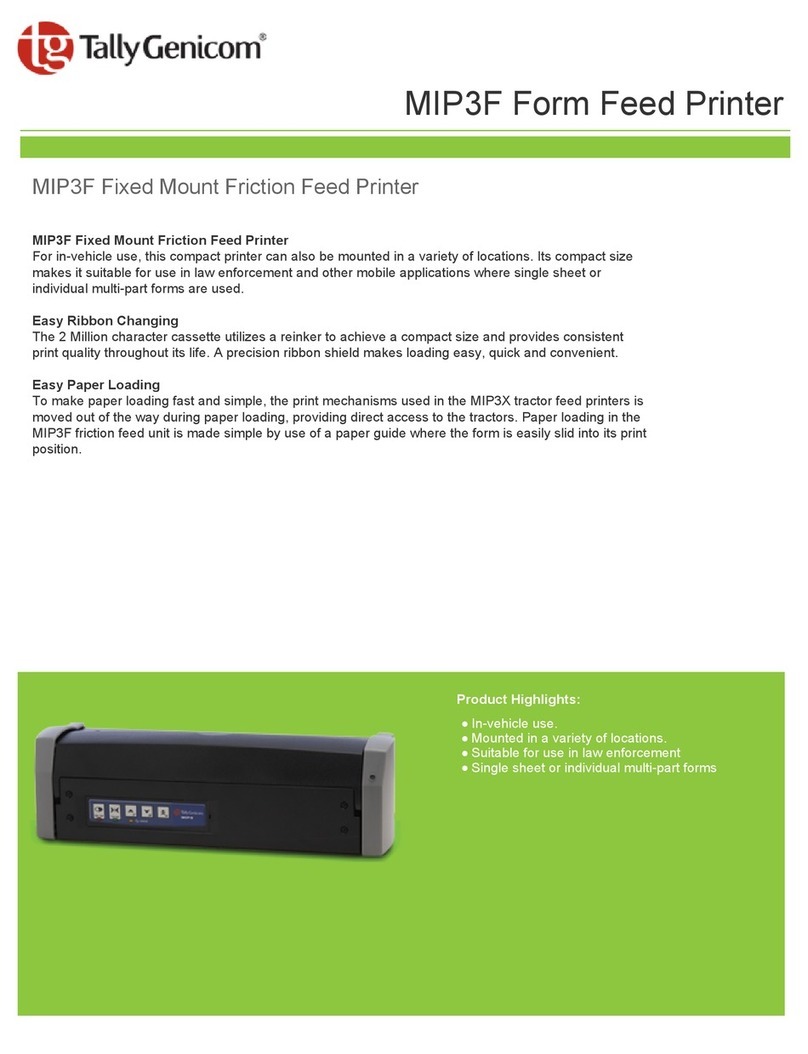 TallyGenicom Feed MIP3F User manual TallyGenicom Feed MIP3F User manual