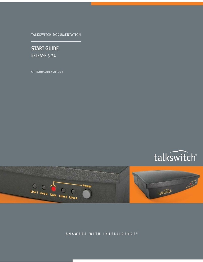 Talkswitch CT.TS005.002501.UK Start guide