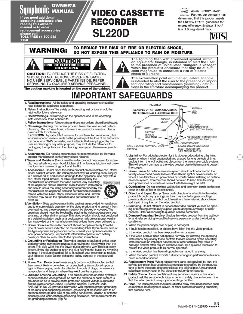 Symphonic SL220D User manual Symphonic SL220D User manual