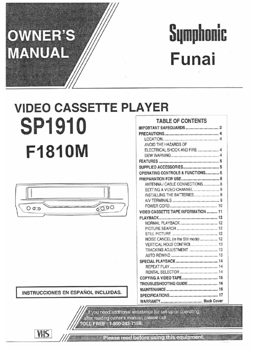 Symphonic F1810M User manual