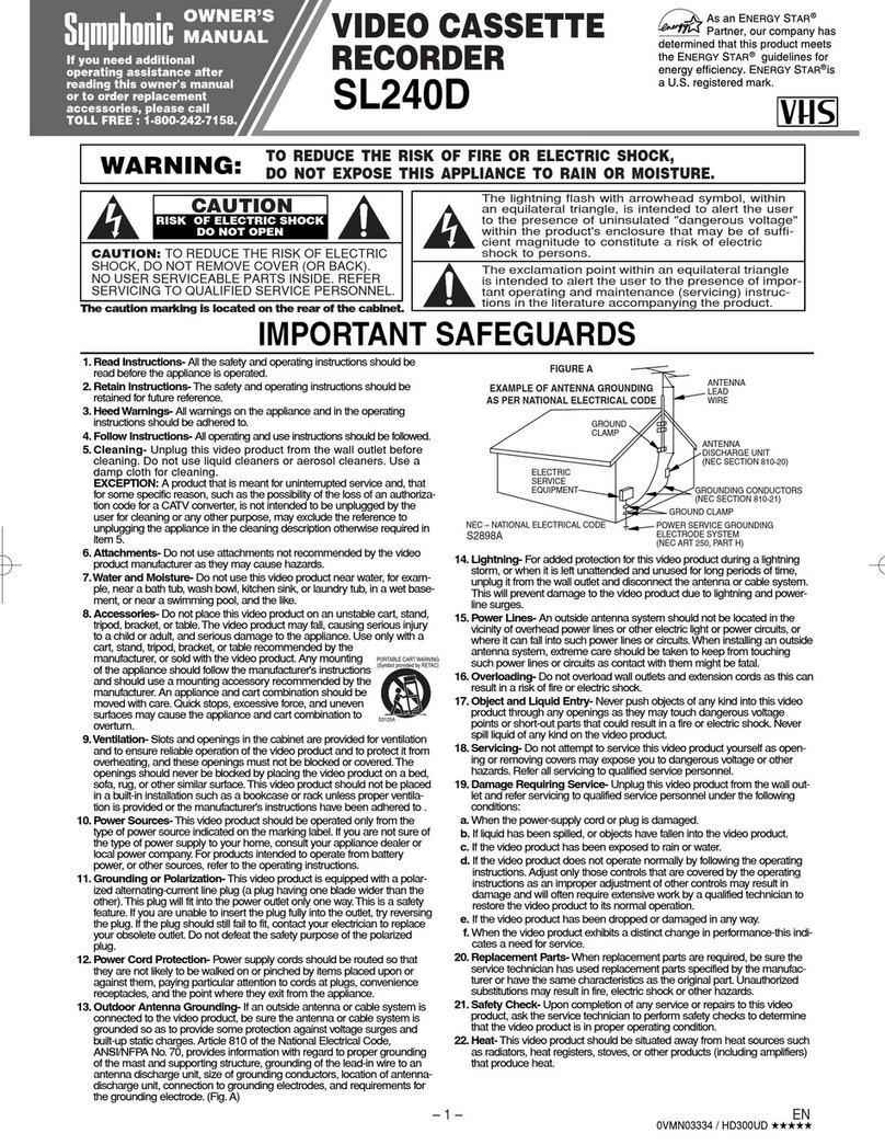 Symphonic SL240D User manual
