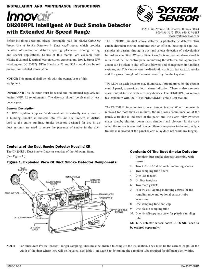 System Sensor DH200RPL User manual