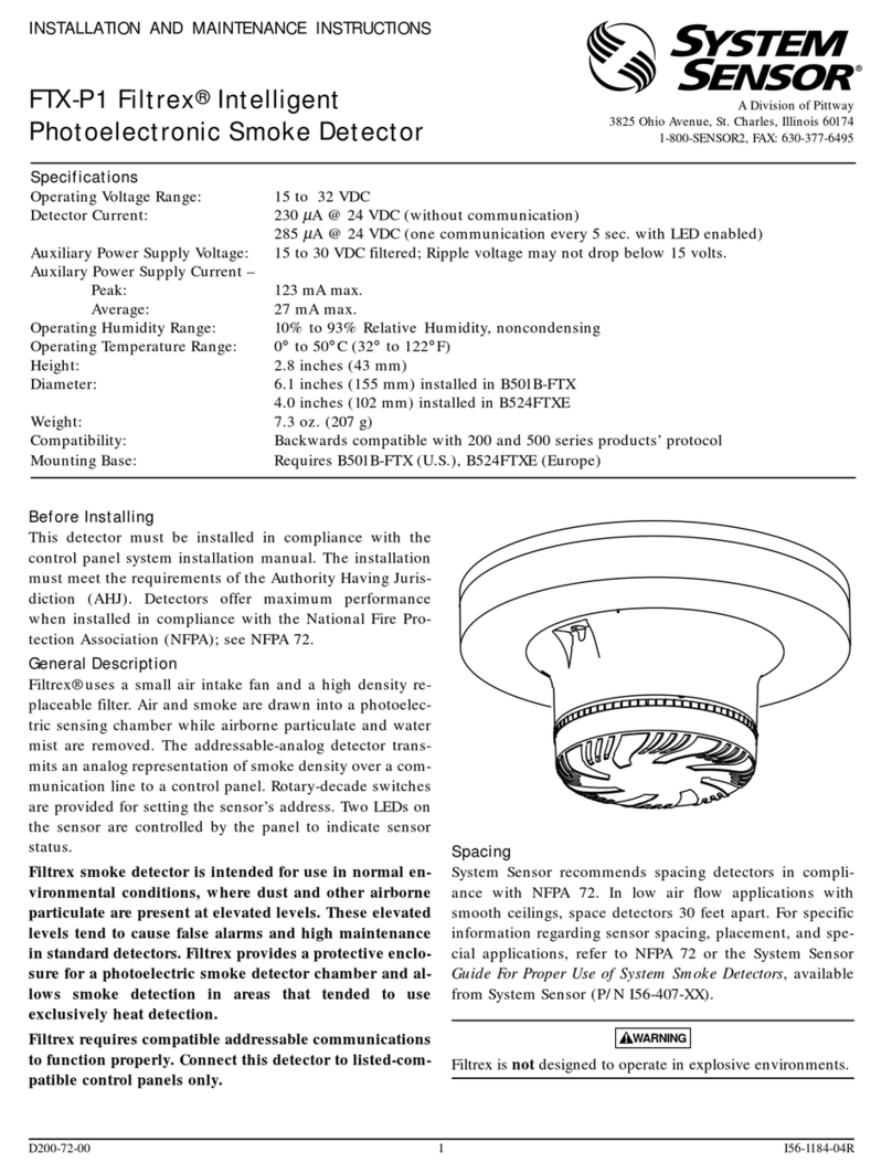 System Sensor FTX-P1 User manual