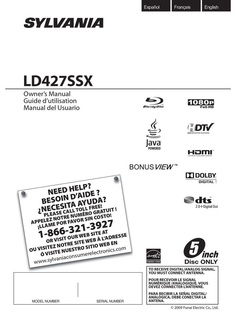 Sylvania LD427SSX owner's manual