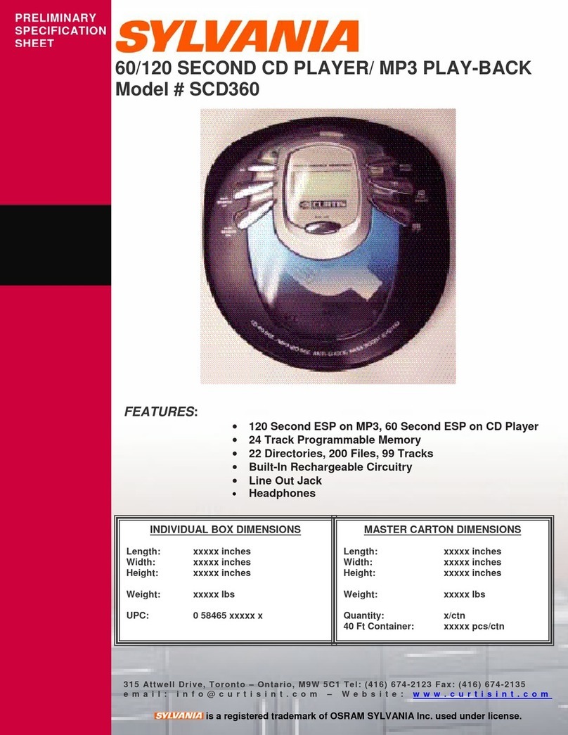 Sylvania SCD360 User manual