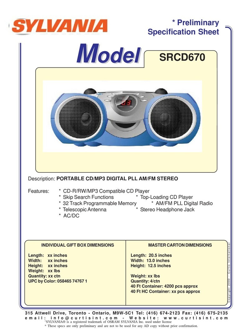 Sylvania SRCD670 User manual