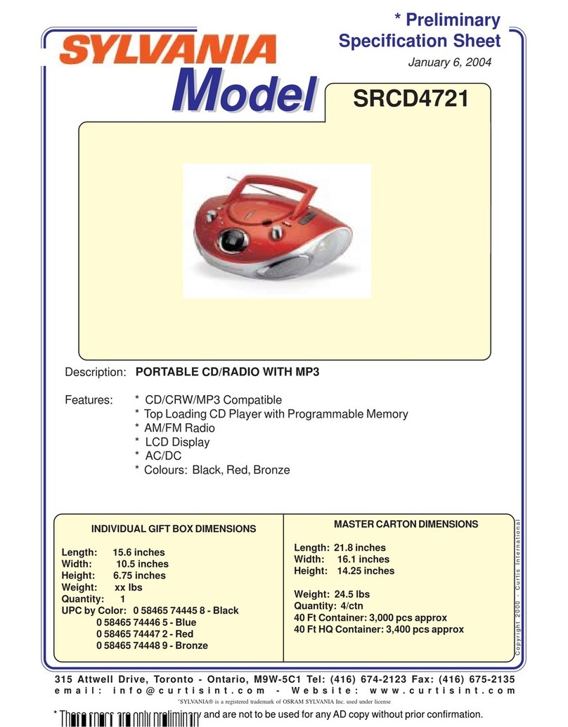 Sylvania SRCD4721 User manual