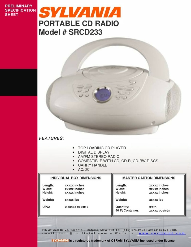 Sylvania SRCD233 User manual