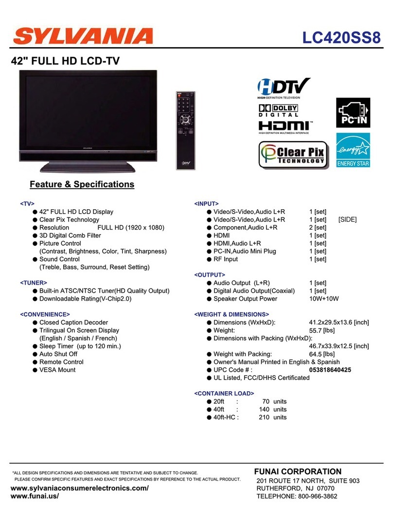 Sylvania LC420SS8 User manual