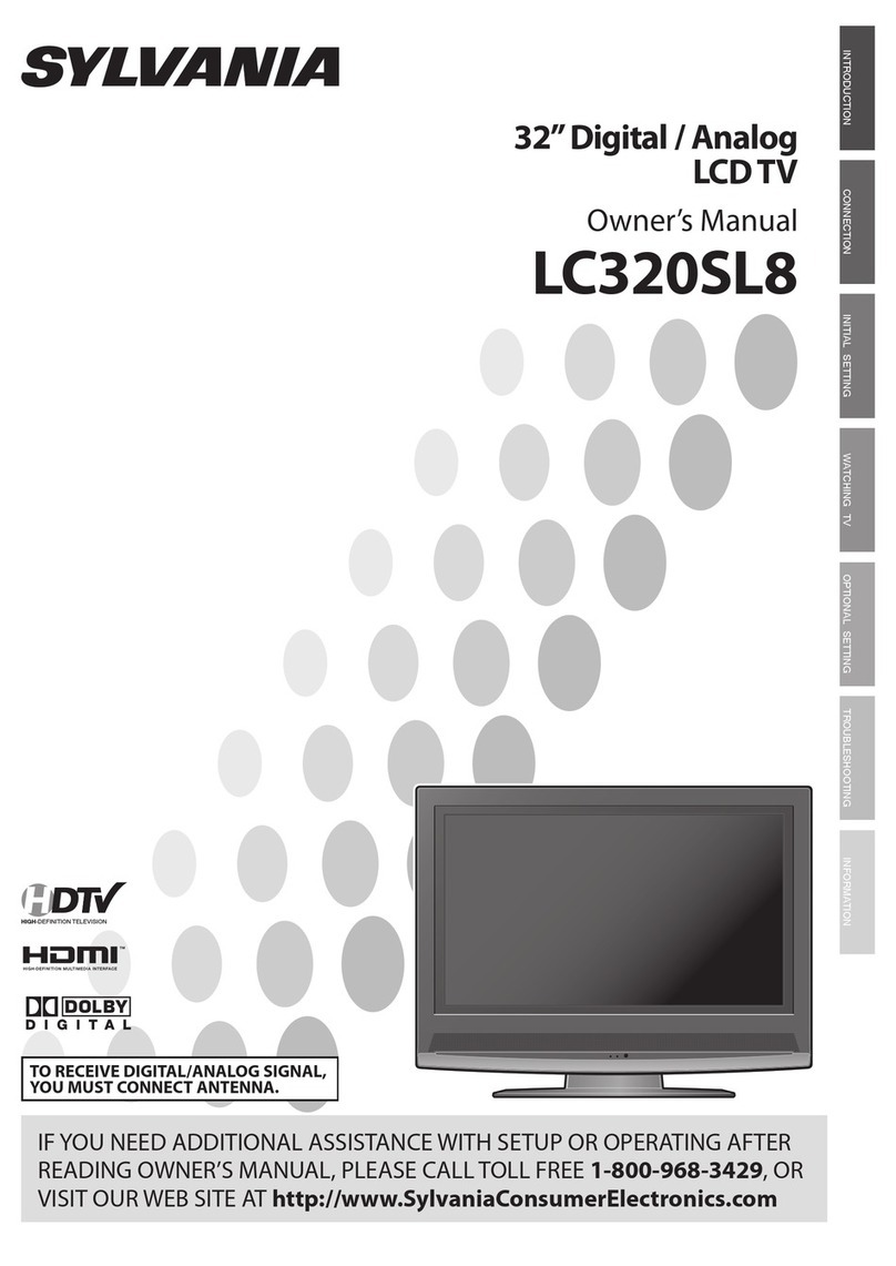 Sylvania LC320SL8 User manual Sylvania LC320SL8 User manual