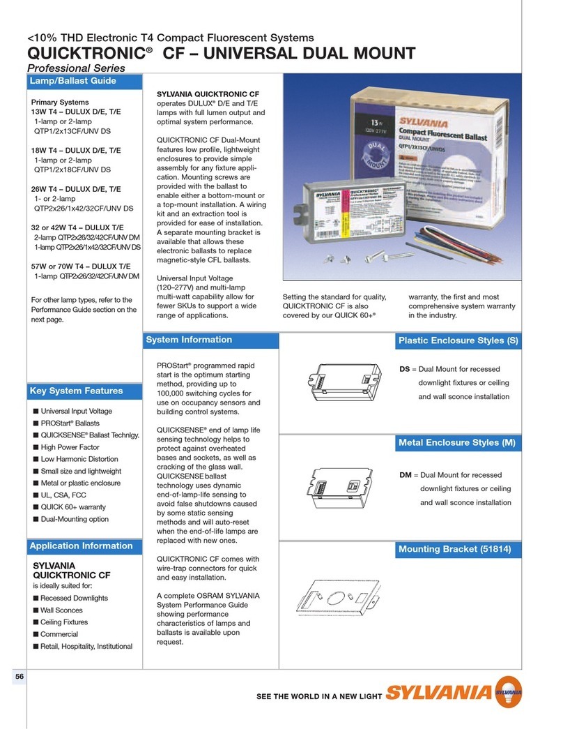 Sylvania QUICKTRONIC T4 user manual