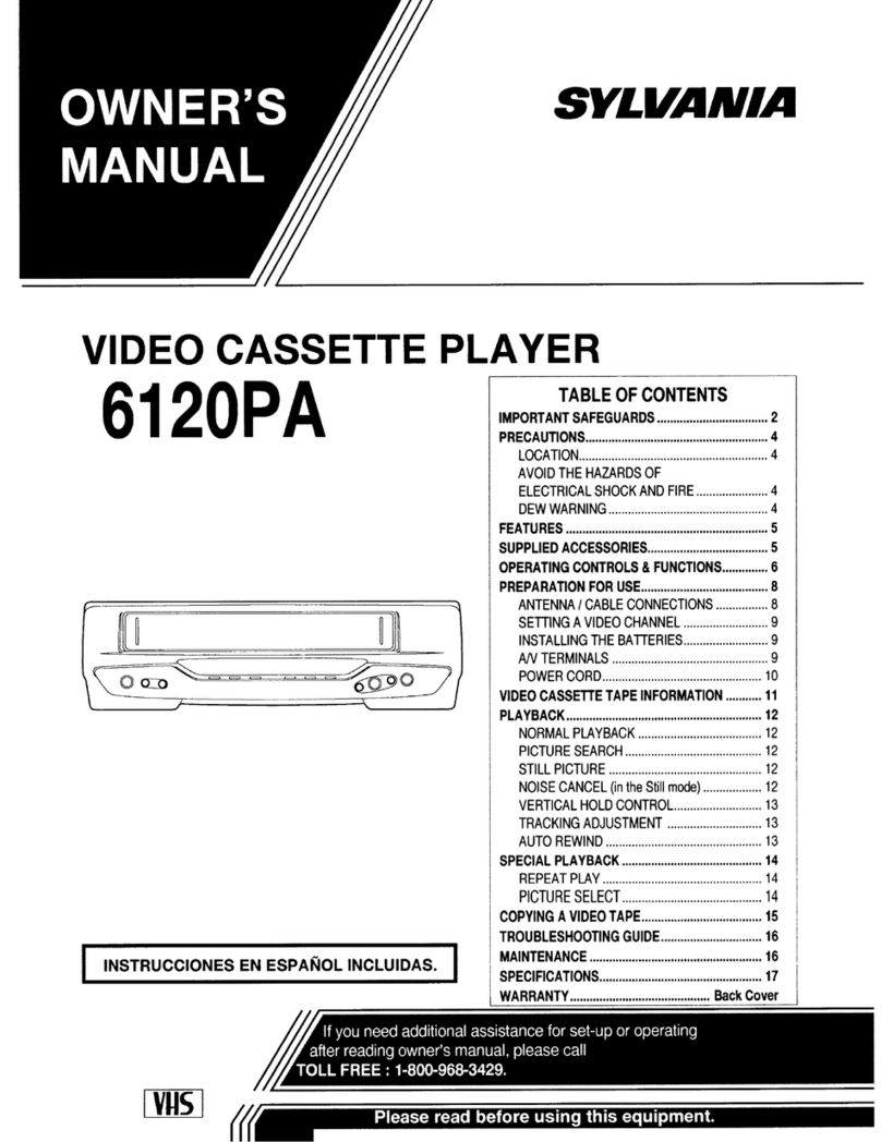 Sylvania 6120PA User manual