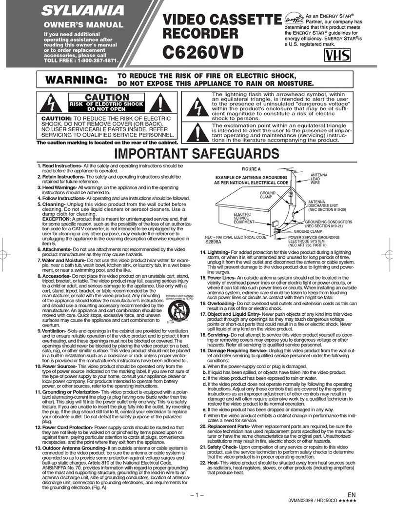 Sylvania C6260VD User manual