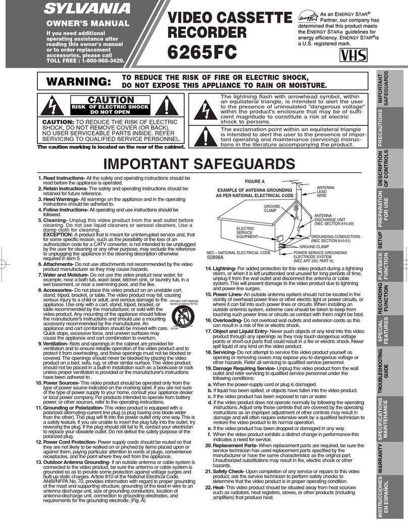 Sylvania 6265FC User manual