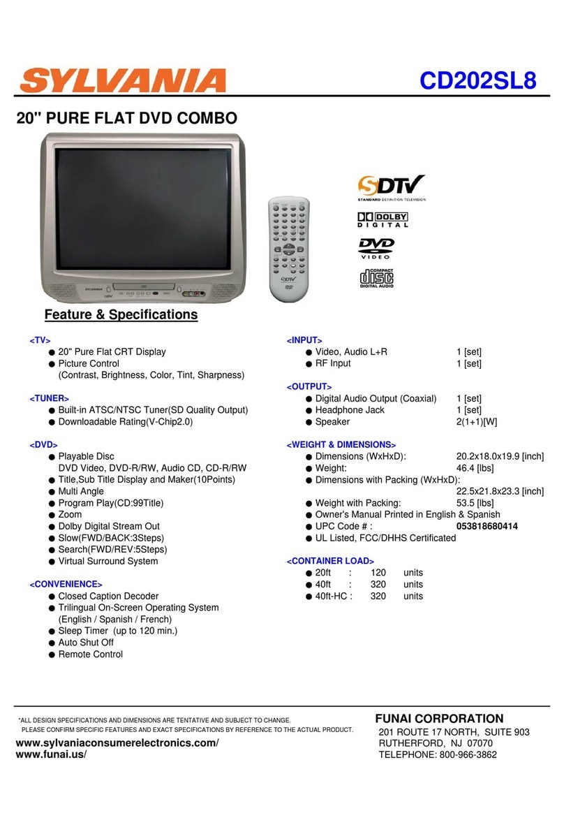 Sylvania CD202SL8 Installation and operation manual