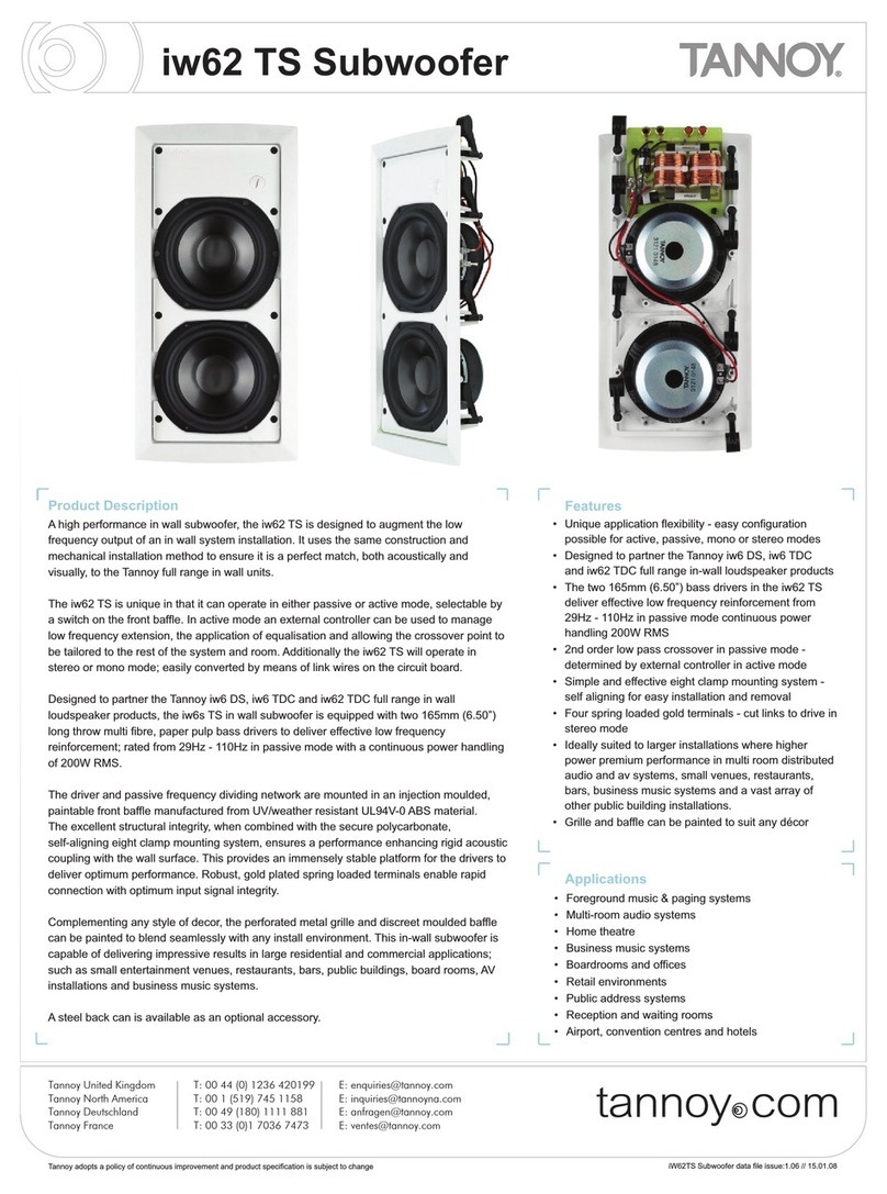 Tannoy iw62 TS User manual