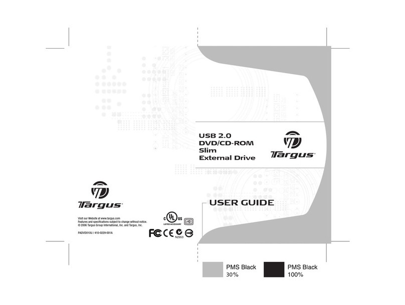 Targus USB 2.0 DVD/CD-ROM Slim External Drive User manual