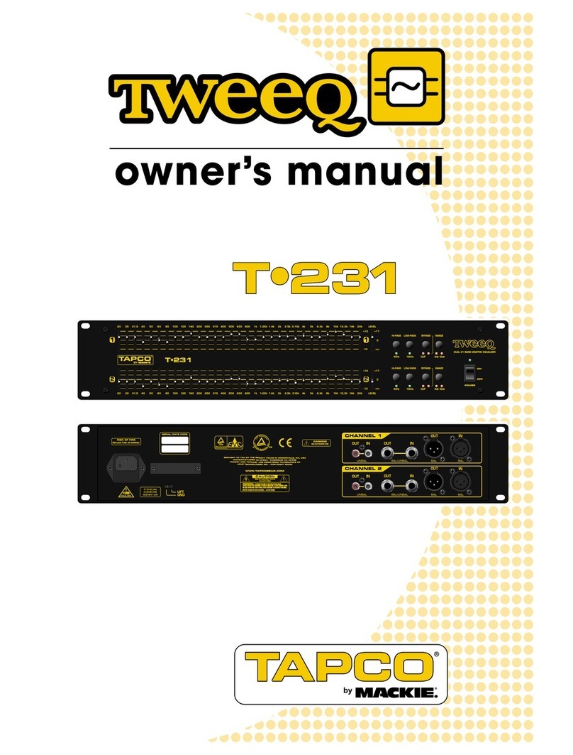 Tapco Tweeq T-231 User manual