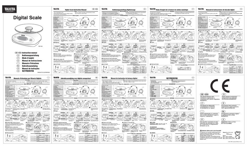 Tanita KW-002 instruction manual