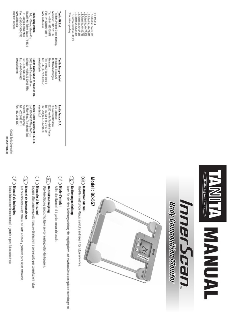 Tanita InnerScan BC-557 User manual
