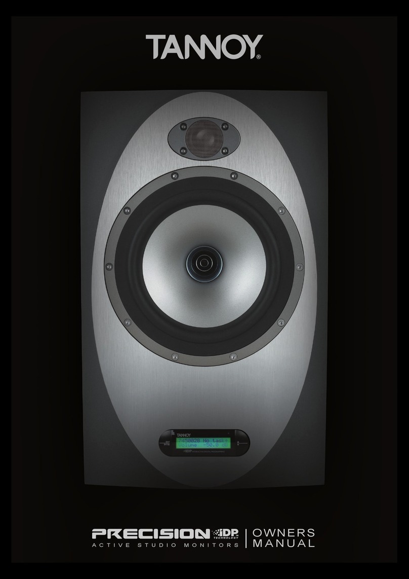 Tannoy ACTIVE STUDIO MONITORS owner's manual