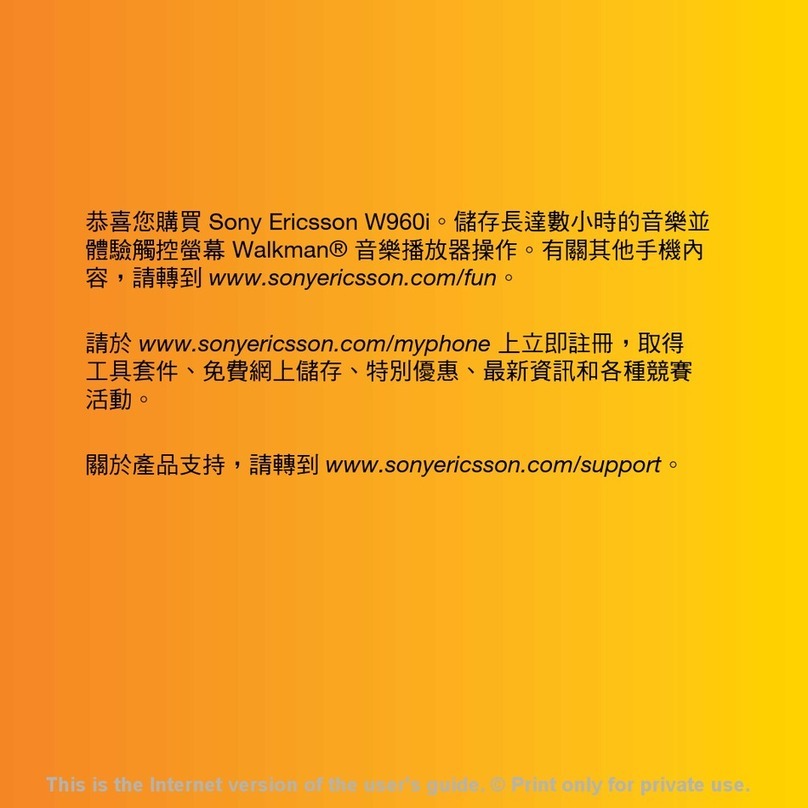 Sony Ericsson W960i Walkman User manual
