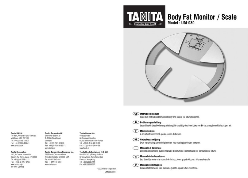 Tanita UM-030 instruction manual