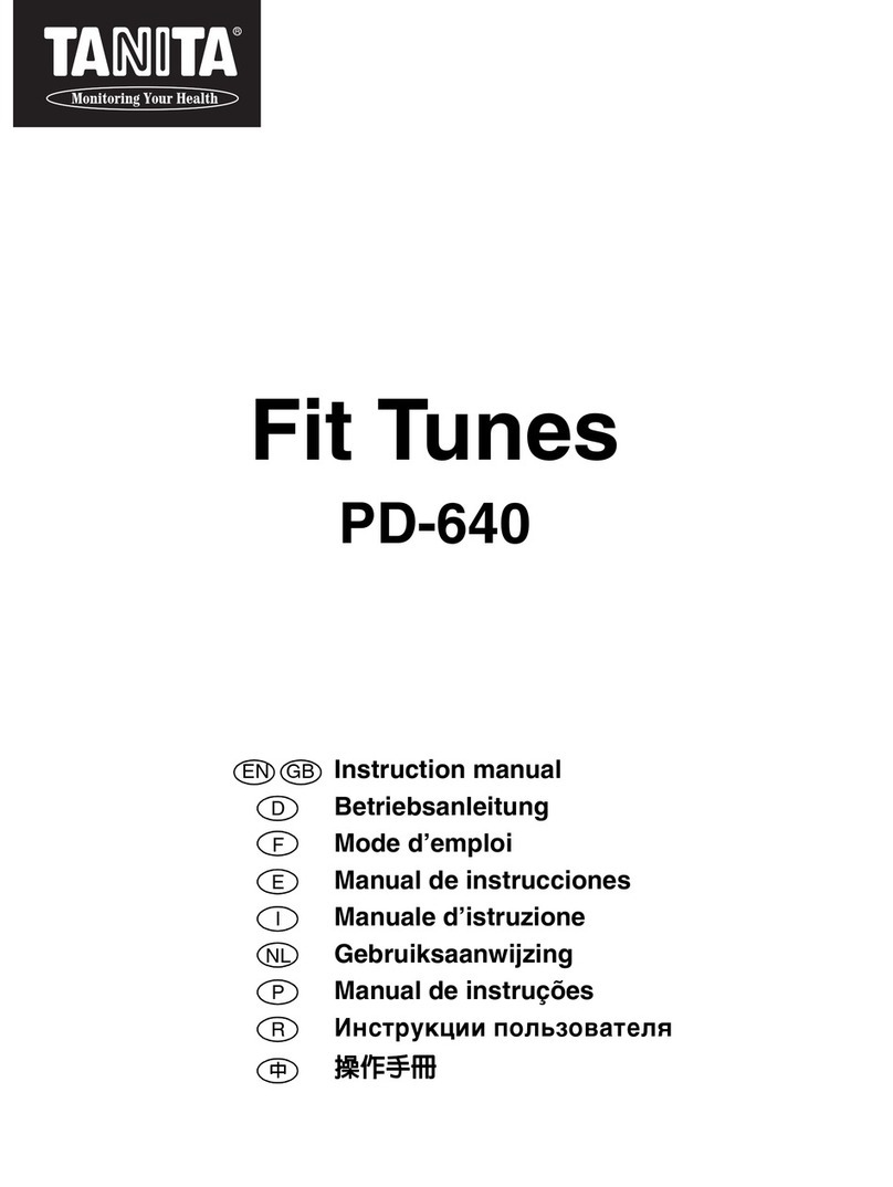 Tanita Fit Tunes PD640 instruction manual