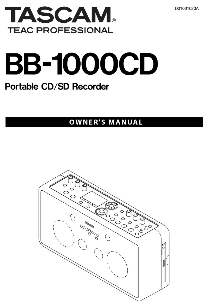 Tascam BB-1000CD User manual Tascam BB-1000CD User manual