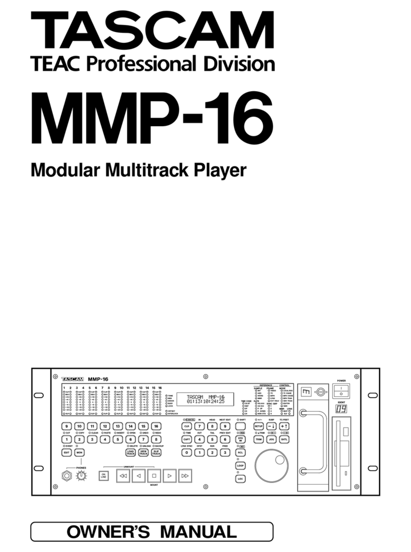 Tascam MMP-16 owner's manual