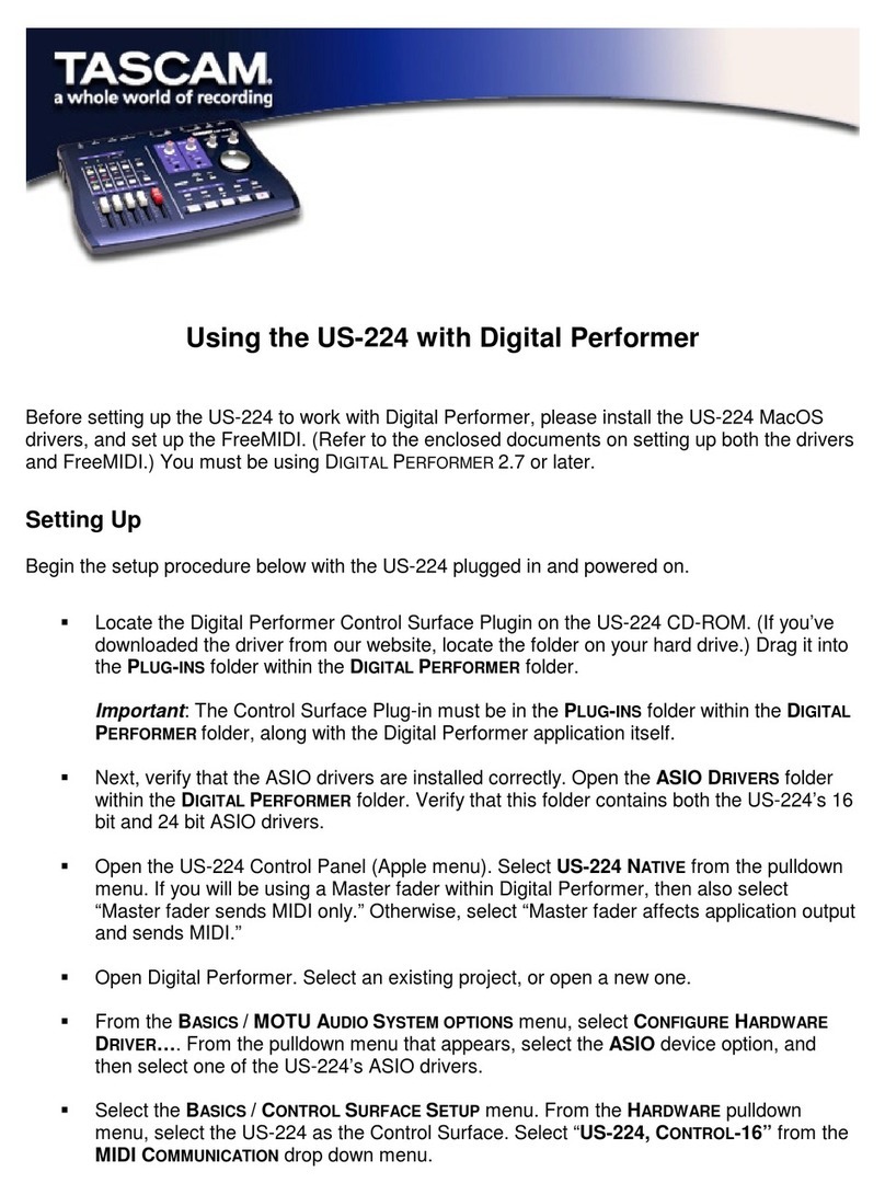 Tascam US-224 Use guide