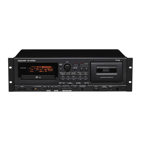 Tascam CD-A550 owner's manual