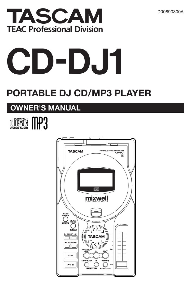 Tascam CD-DJ1 User manual