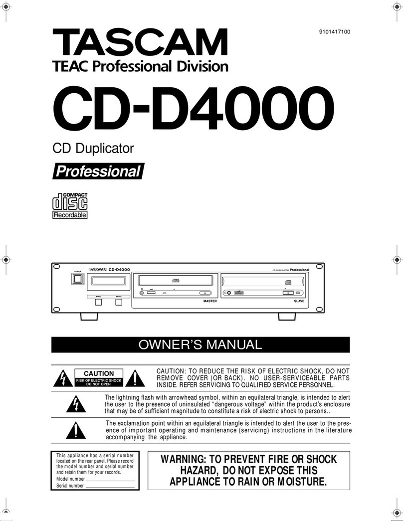 Tascam CD-D4000 MKII User manual