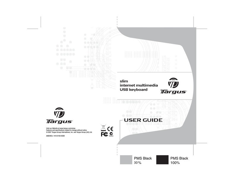 Targus slim internet multimedia USB keyboard User manual