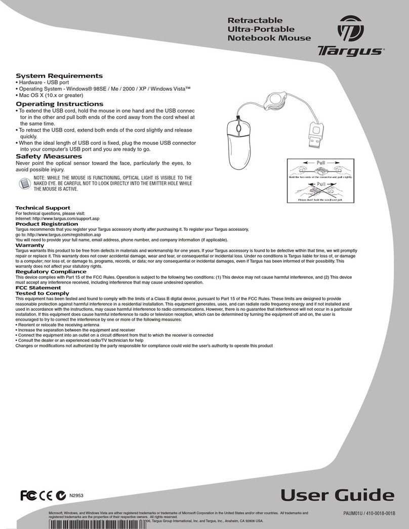 Targus 402-0145-001B User manual
