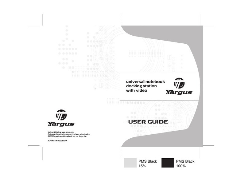 Targus NOTEBOOK DOCKING station with video User manual