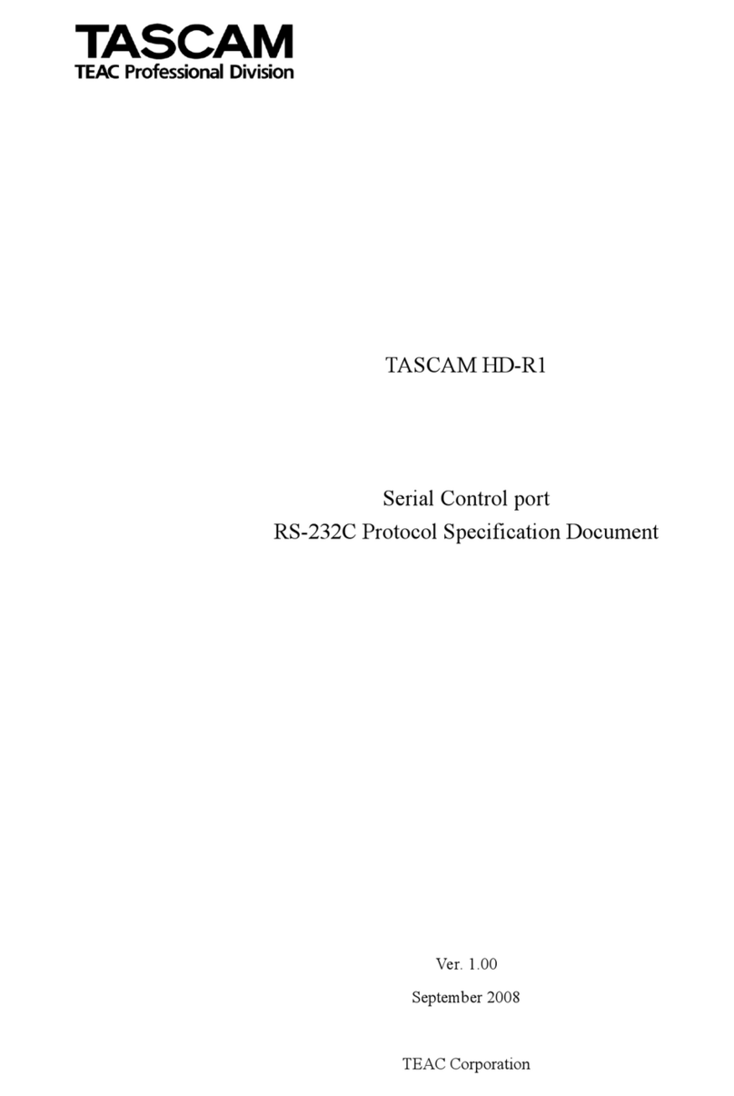 Tascam RS-232C HD-R1 User manual