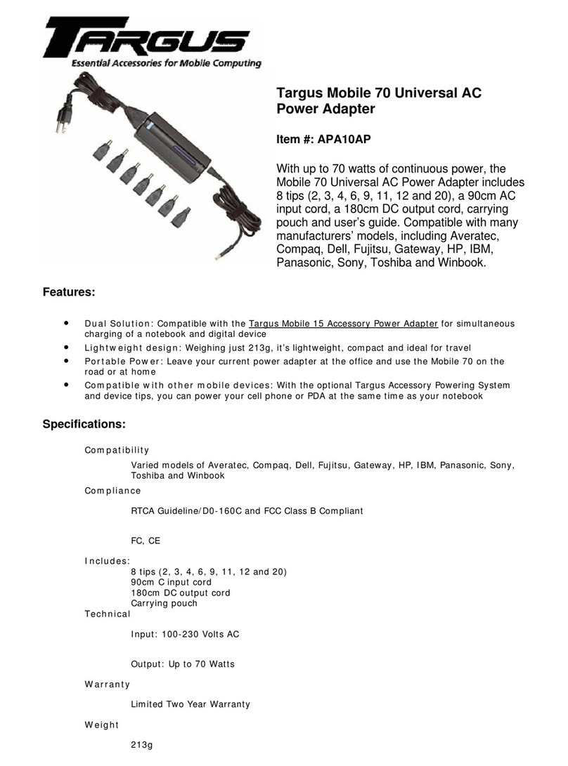 Targus APA10AP User manual