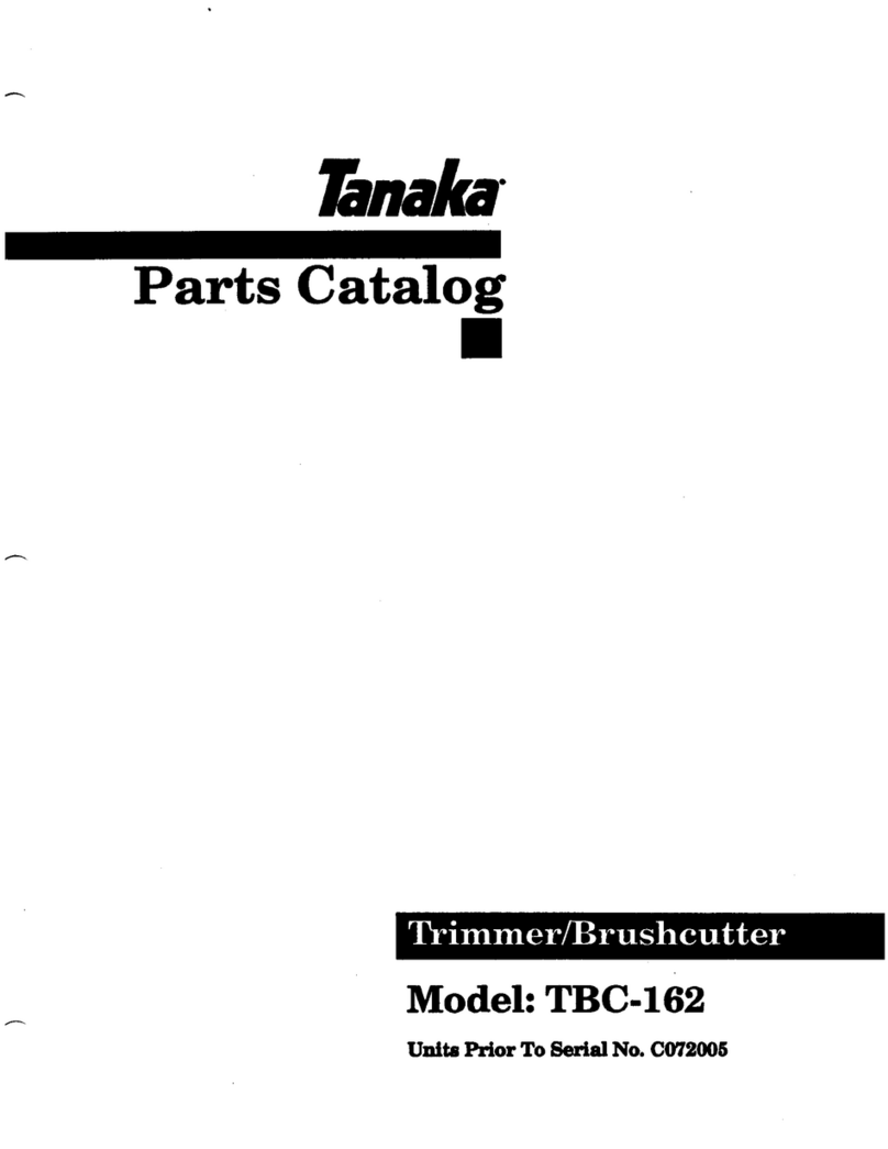 Tanaka trimmer/brushcutter TBC-162 parts catalog