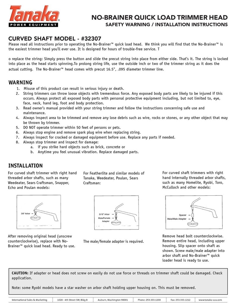 Tanaka 32307 User manual