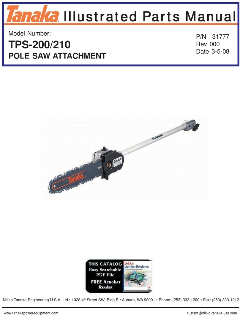 Tanaka TPS-200/210 Illustrated parts manual Tanaka TPS-200/210 Illustrated parts manual