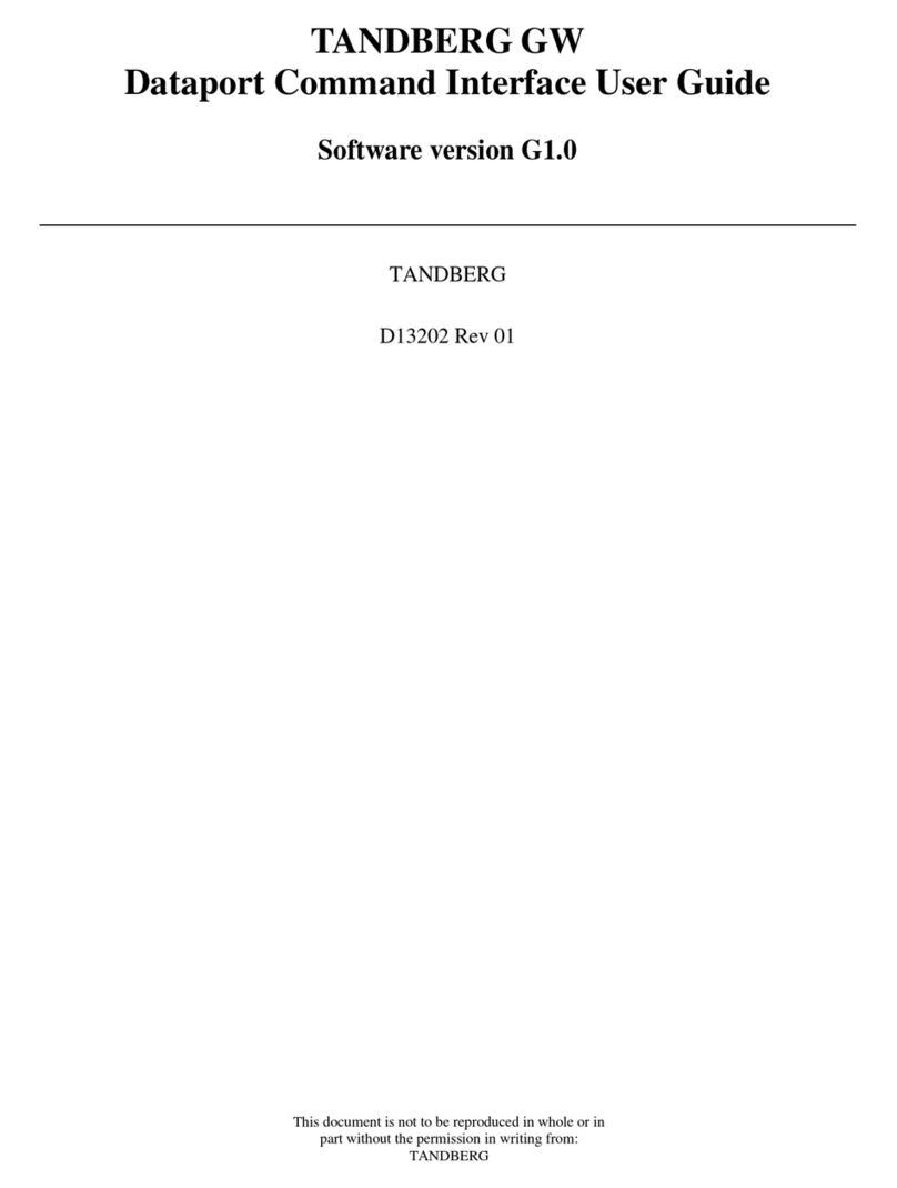 TANDBERG GW Dataport Command Interface D13202 user guide