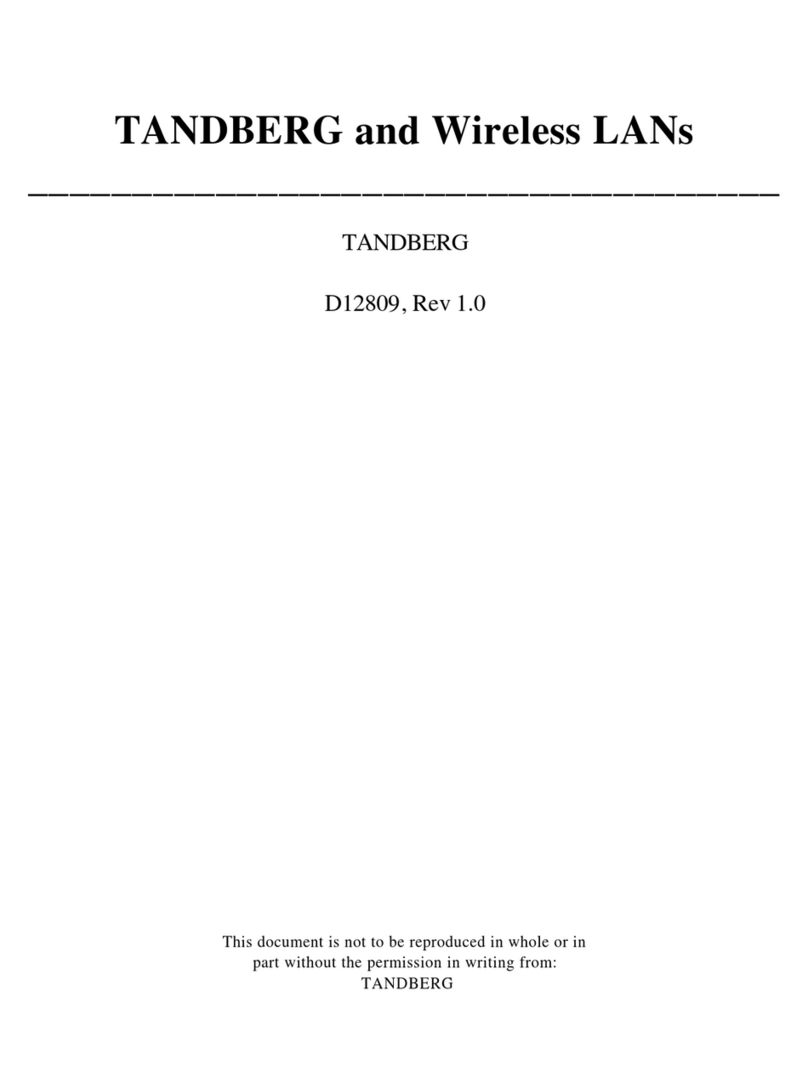 TANDBERG D12809 user manual