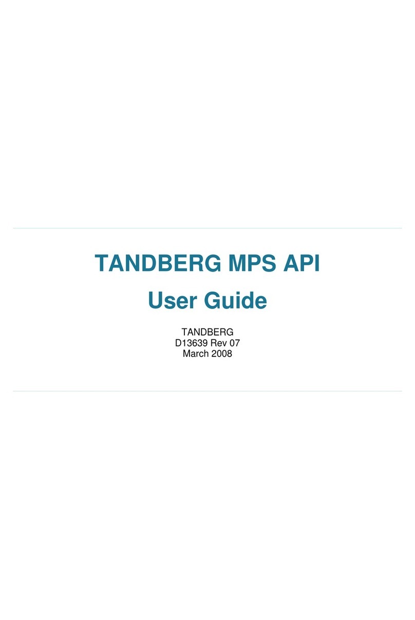 TANDBERG MPS API Interface D13639 User manual TANDBERG MPS API Interface D13639 User manual