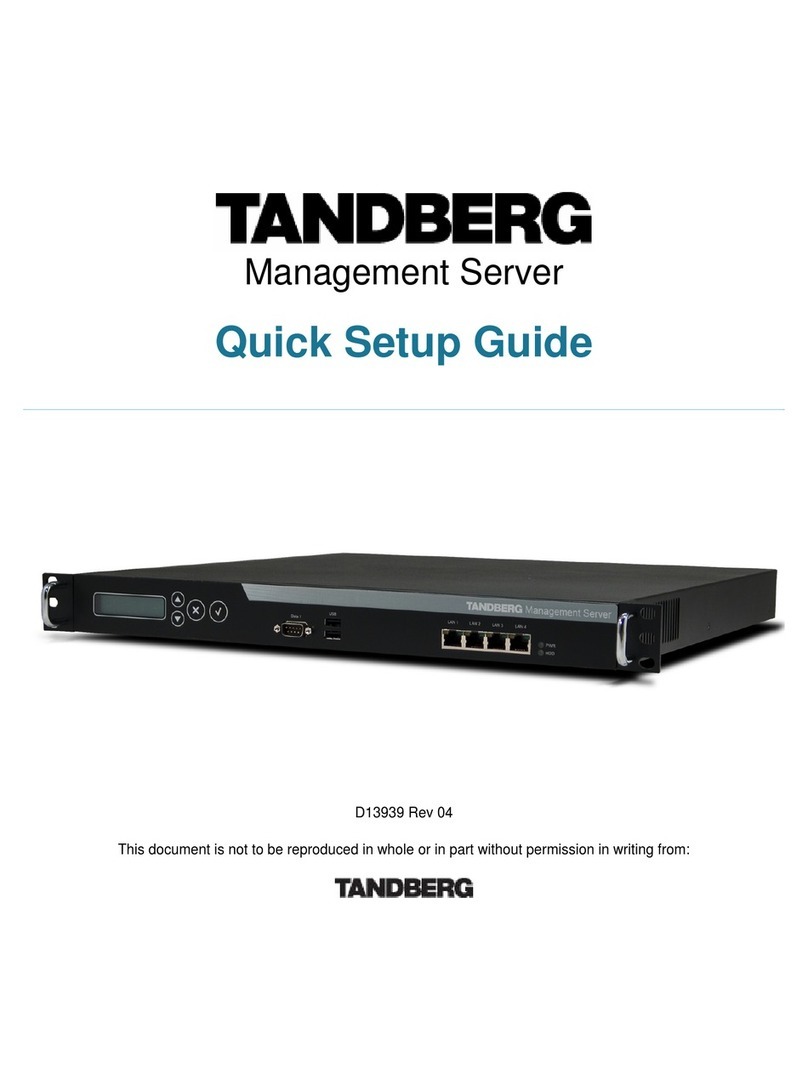 TANDBERG Management Server D13939 User manual