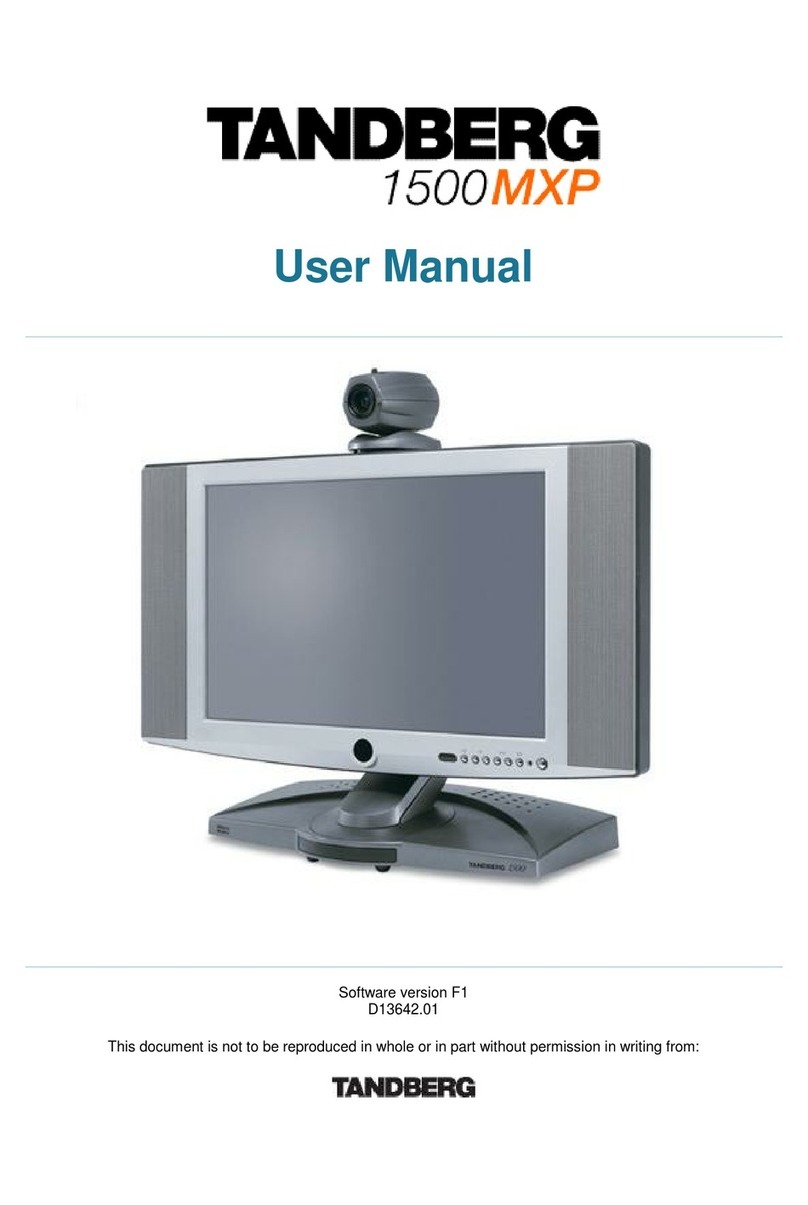 TANDBERG 1500 MXP user manual