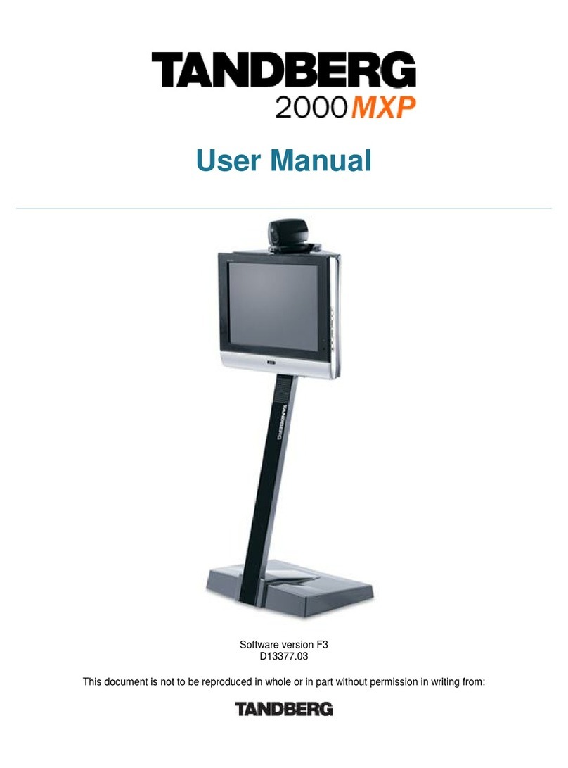 TANDBERG T2000 MXP User manual