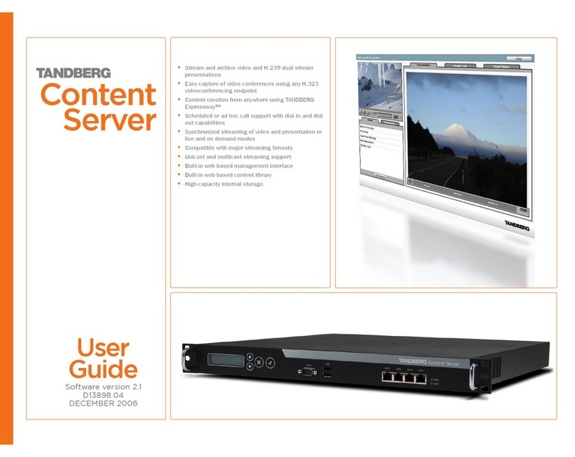 TANDBERG CONTENT SERVER D13898.04 User manual